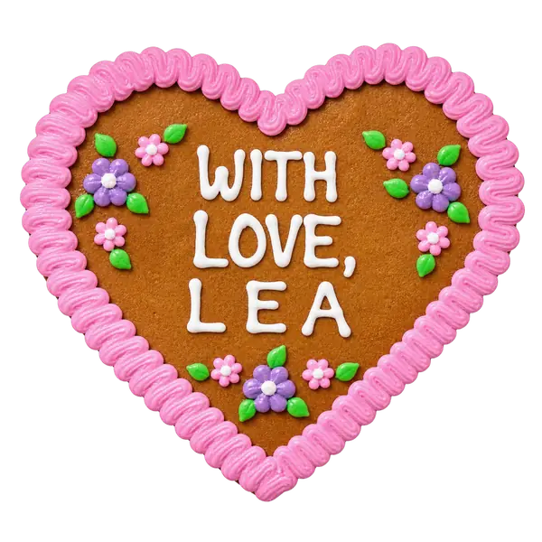 LEA Escort München: Herz mit dem Schriftzug WITH LOVE, LEA